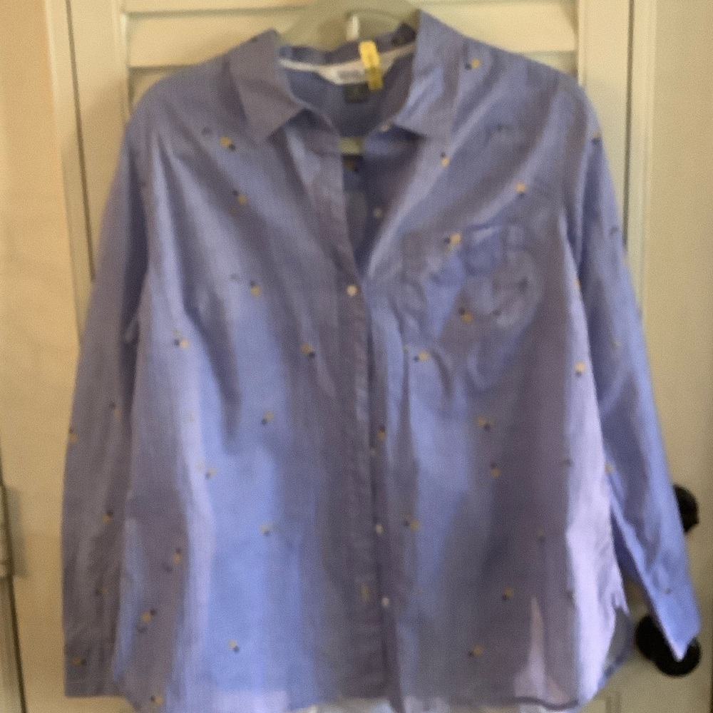 Old Navy Blue Button-Down Blouse